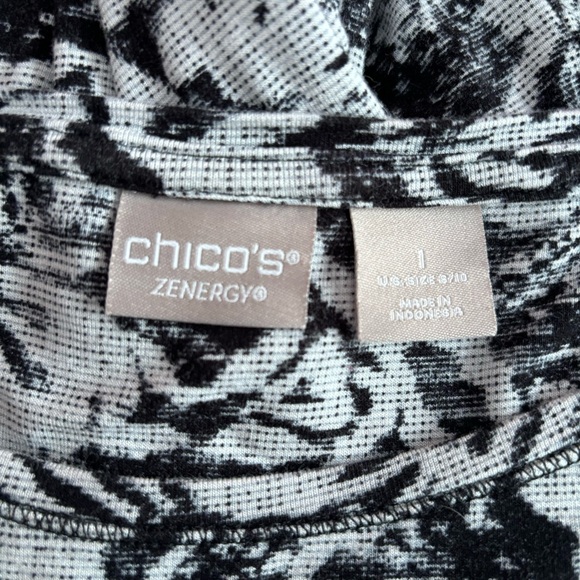Chico’s Zenergy Stretchy Floral Print Blouse M - Picture 4 of 5